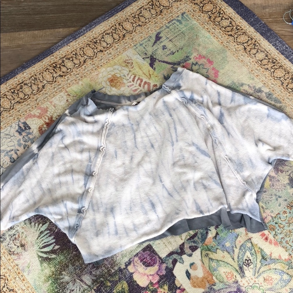 Cropped Free People Tie Dye Sweatshirt